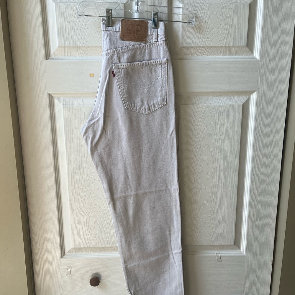 Levi's 550 Relaxed Fit Cream Straight Leg Jeans Versatile Style